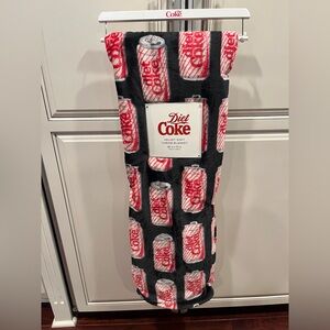 Diet Coke Black and Red Blanket Throw